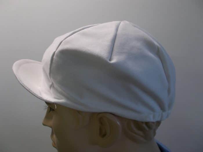 Cappellino ciclismo vintage bianco